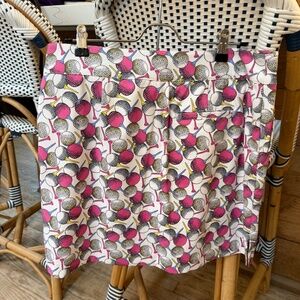 Izod Golf White Skort Pink Golf Balls Tees Size 8 Pockets Preppy Activewear Fun